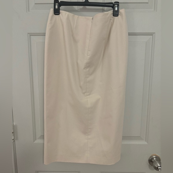 NWT Cream Lafayette 148 New York Midi Skirt Size 10 - Picture 5 of 16